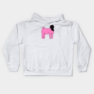 Pink Hearts Market Show Doe Silhouette - NOT FOR RESALE WITHOUT PERMISSION Kids Hoodie